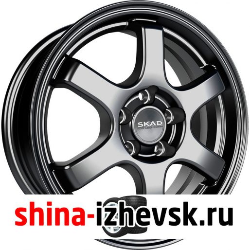Колесный диск СКАД Киото 6xR15 4×100 ET48 DIA54.1 черно-серый цвет с перламутровыми оттенками в Ижевске